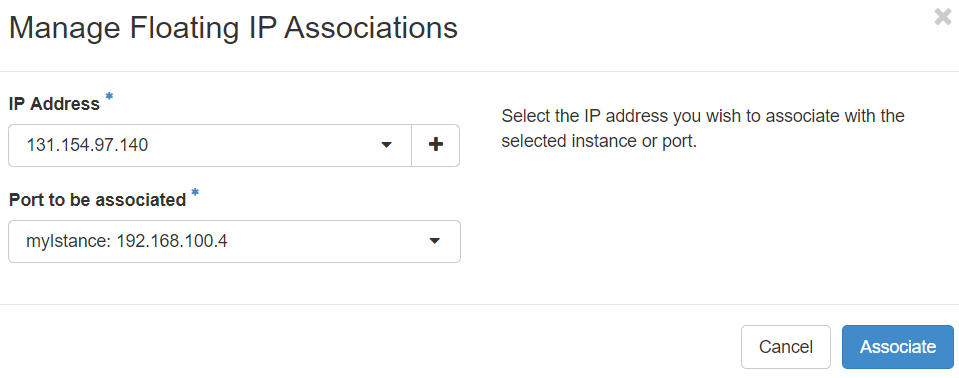 Manage Floating IP Associations