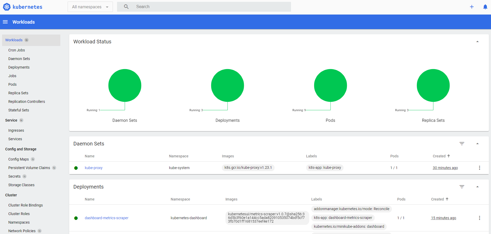 MiniKube Dashboard